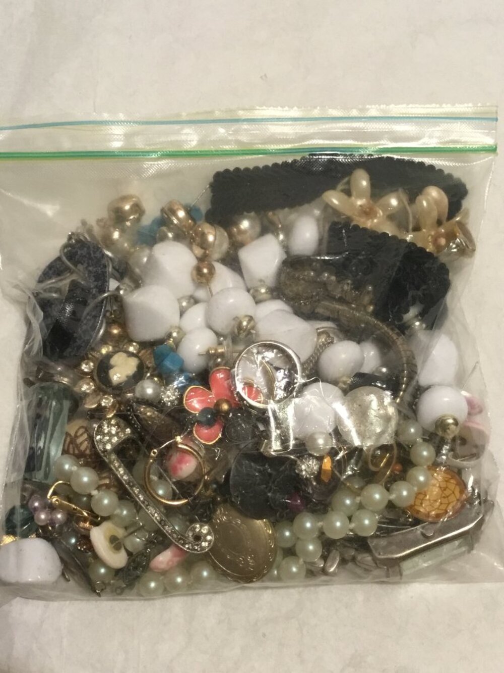 Nice bag of old, used and broken jewelry